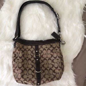 ✨Coach✨ brown logo purse hobo bag